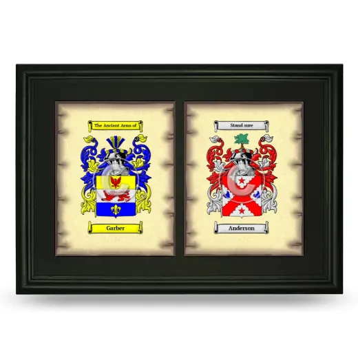 Double Coat of Arms Framed - Black