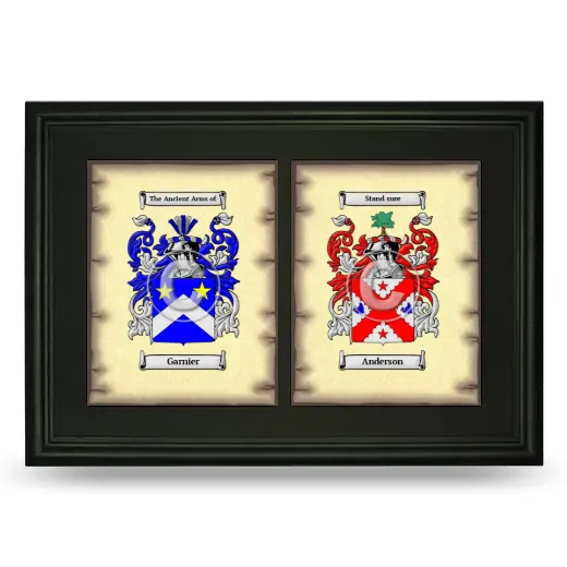 Double Coat of Arms Framed - Black