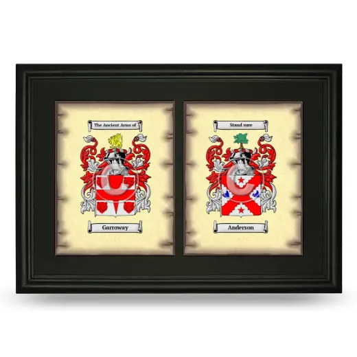 Double Coat of Arms Framed - Black