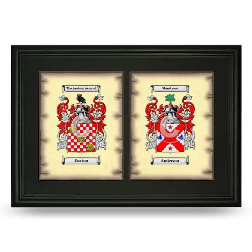 Double Coat of Arms Framed - Black