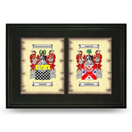Double Coat of Arms Framed - Black