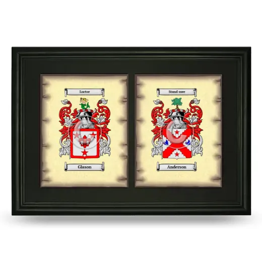 Double Coat of Arms Framed - Black
