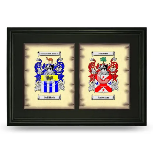 Double Coat of Arms Framed - Black