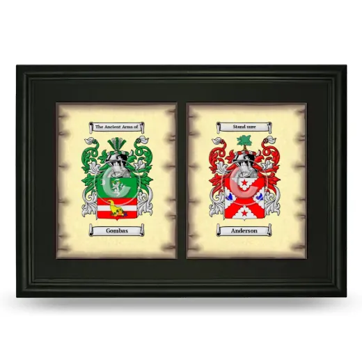 Double Coat of Arms Framed - Black