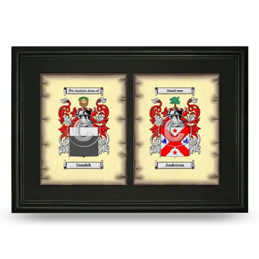Double Coat of Arms Framed - Black