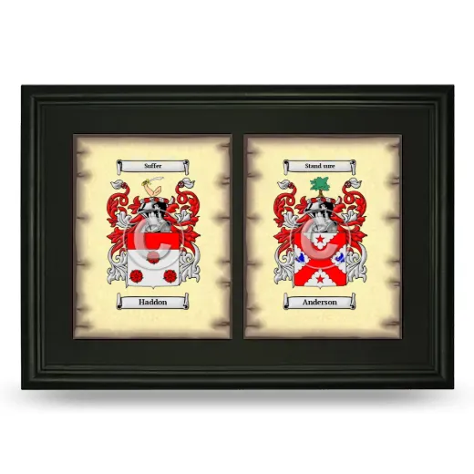 Double Coat of Arms Framed - Black