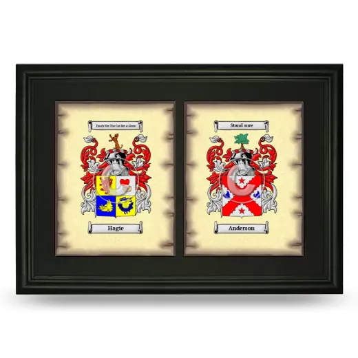 Double Coat of Arms Framed - Black