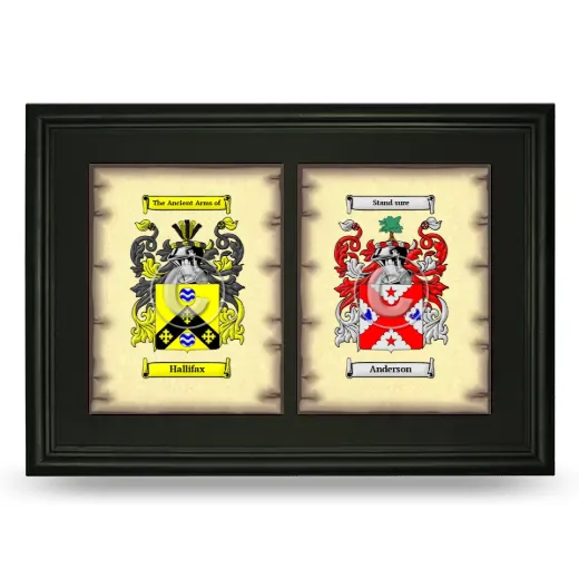 Double Coat of Arms Framed - Black