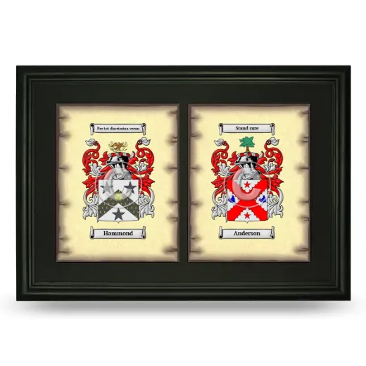 Double Coat of Arms Framed - Black