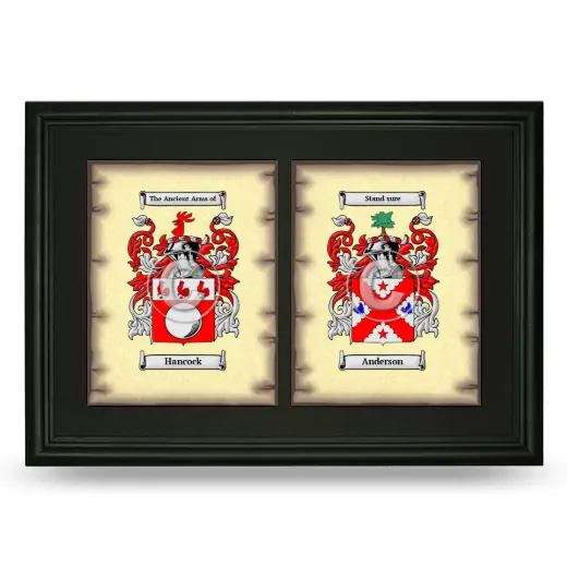 Double Coat of Arms Framed - Black
