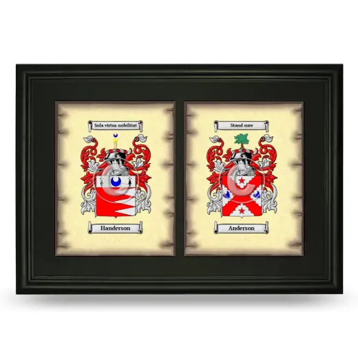 Double Coat of Arms Framed - Black