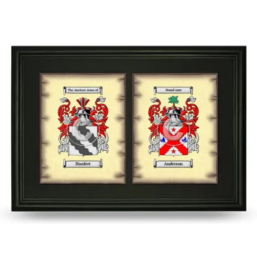 Double Coat of Arms Framed - Black