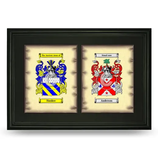 Double Coat of Arms Framed - Black