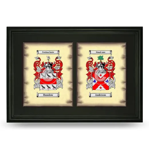 Double Coat of Arms Framed - Black