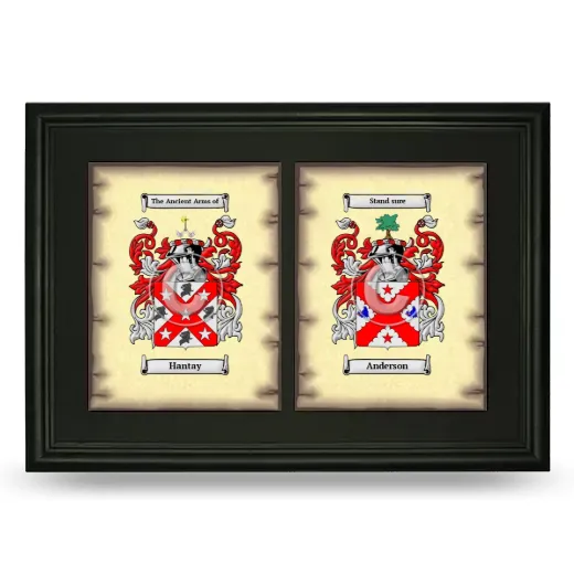 Double Coat of Arms Framed - Black