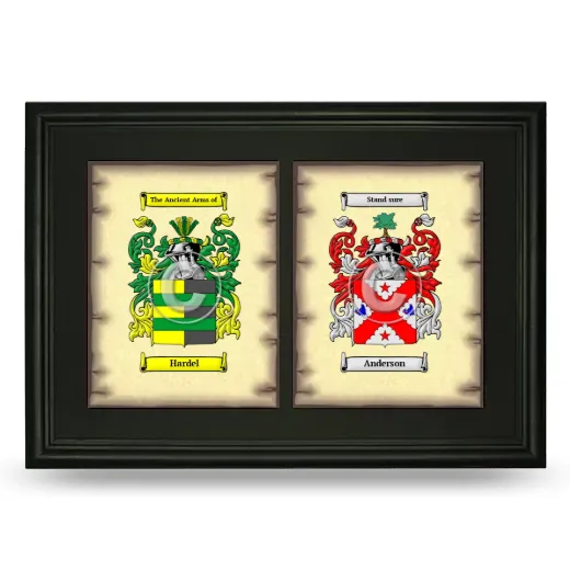 Double Coat of Arms Framed - Black