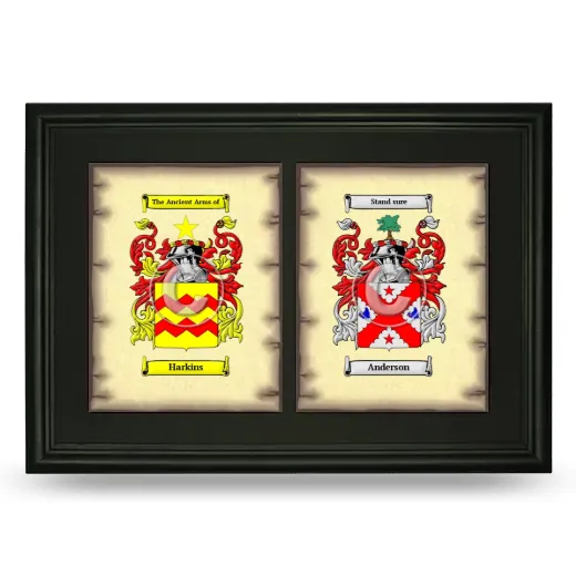 Double Coat of Arms Framed - Black