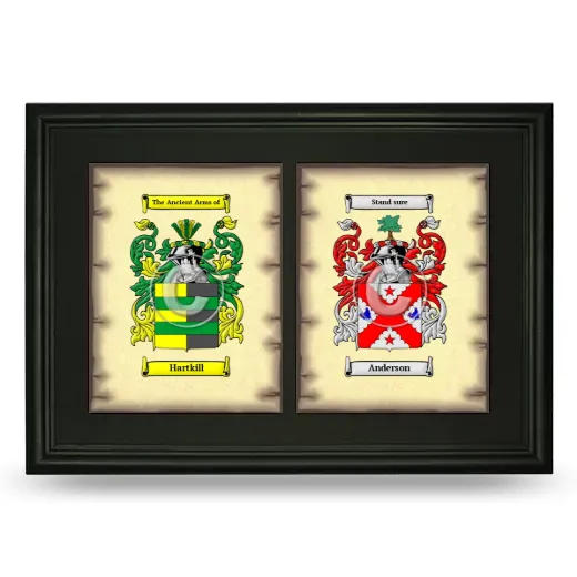 Double Coat of Arms Framed - Black