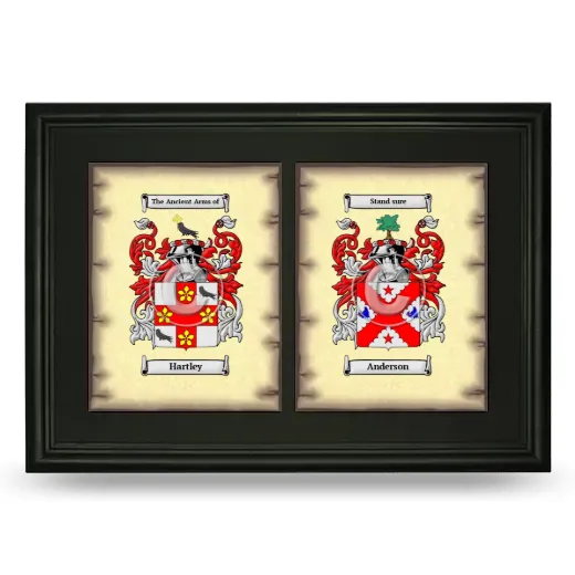 Double Coat of Arms Framed - Black