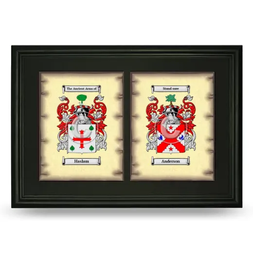 Double Coat of Arms Framed - Black