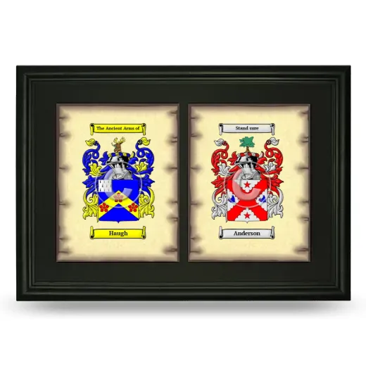 Double Coat of Arms Framed - Black