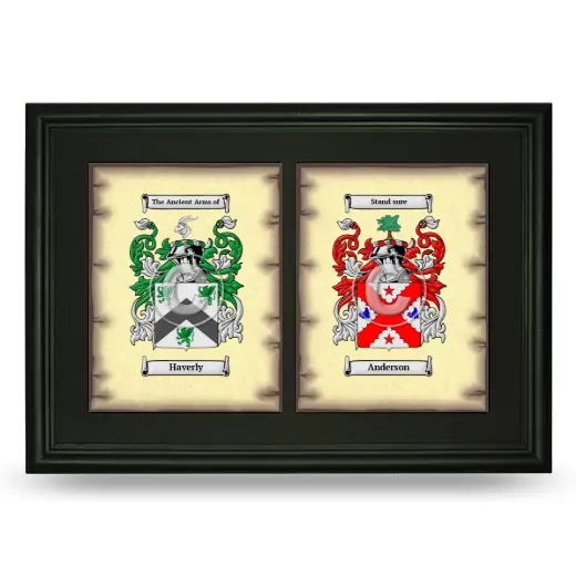 Double Coat of Arms Framed - Black