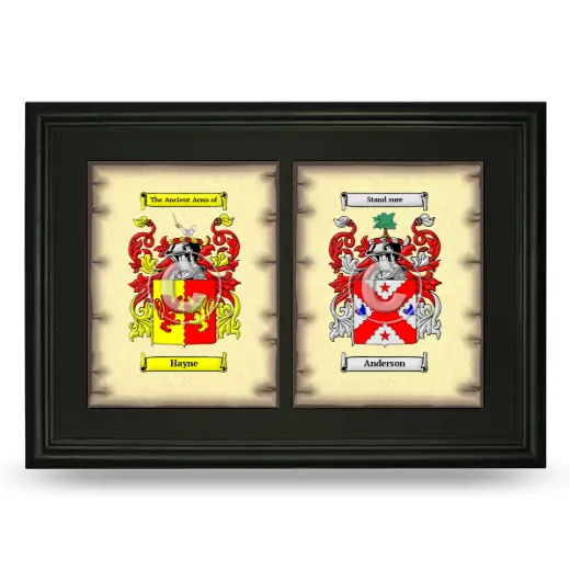 Double Coat of Arms Framed - Black
