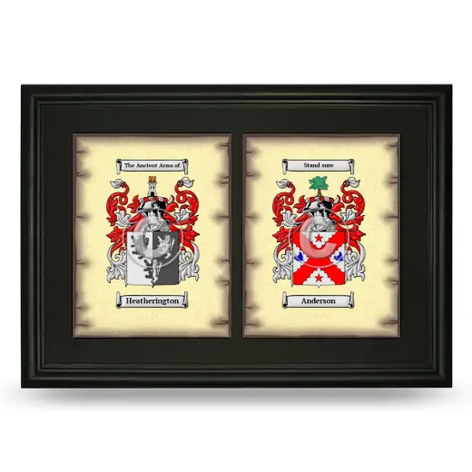 Double Coat of Arms Framed - Black