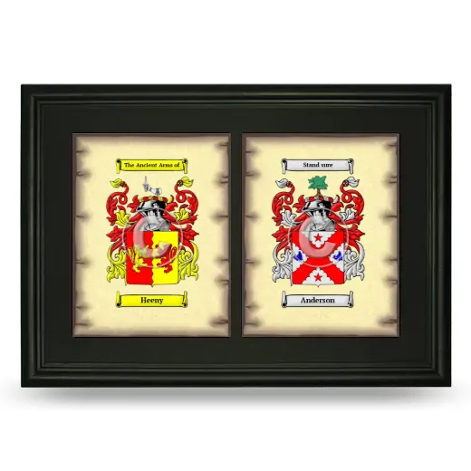 Double Coat of Arms Framed - Black