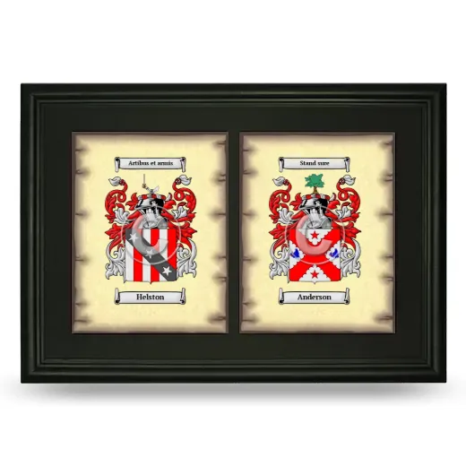 Double Coat of Arms Framed - Black