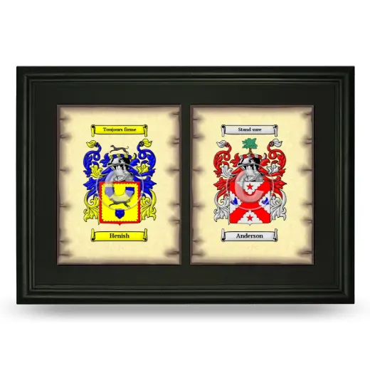 Double Coat of Arms Framed - Black