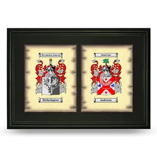 Double Coat of Arms Framed - Black