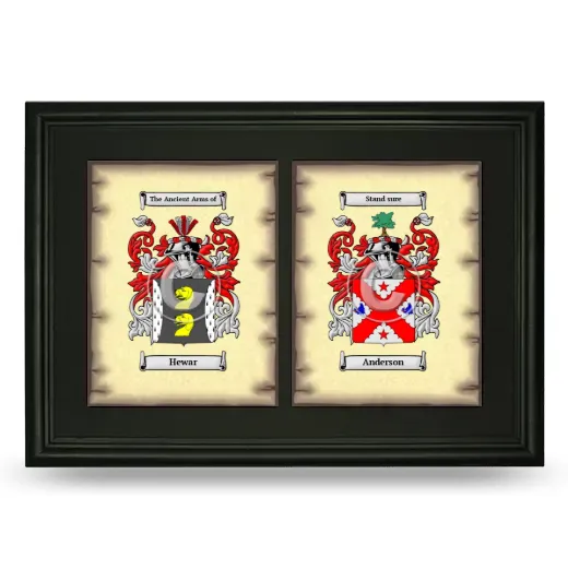 Double Coat of Arms Framed - Black
