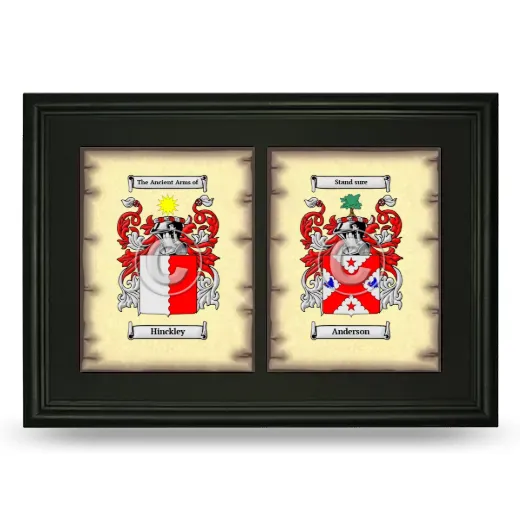Double Coat of Arms Framed - Black