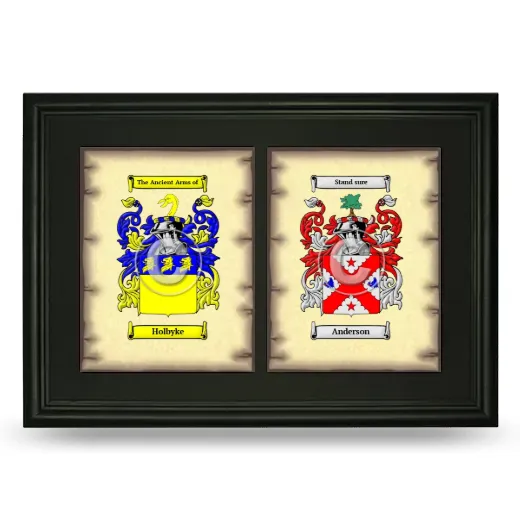Double Coat of Arms Framed - Black