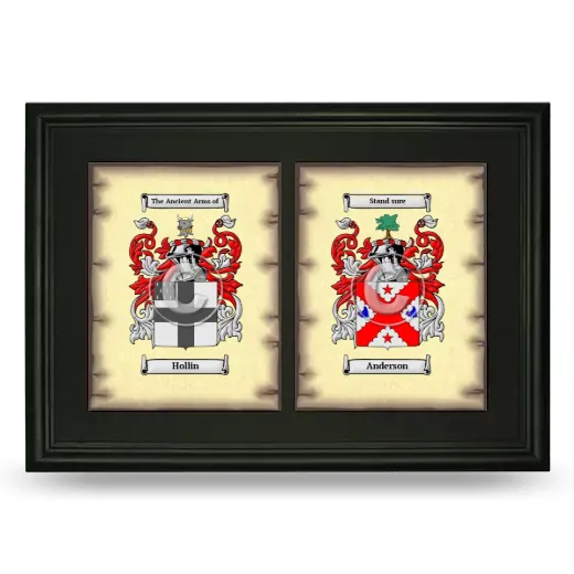 Double Coat of Arms Framed - Black
