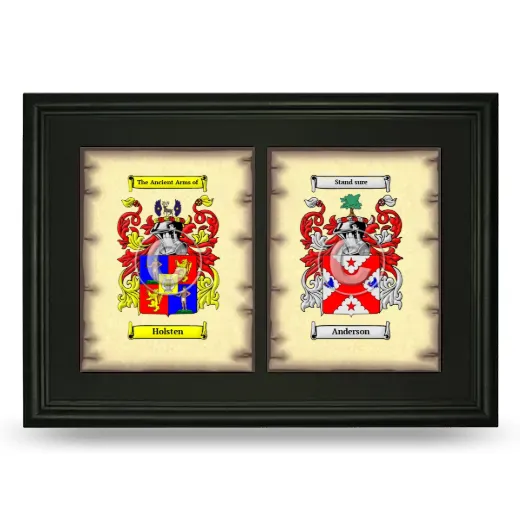 Double Coat of Arms Framed - Black