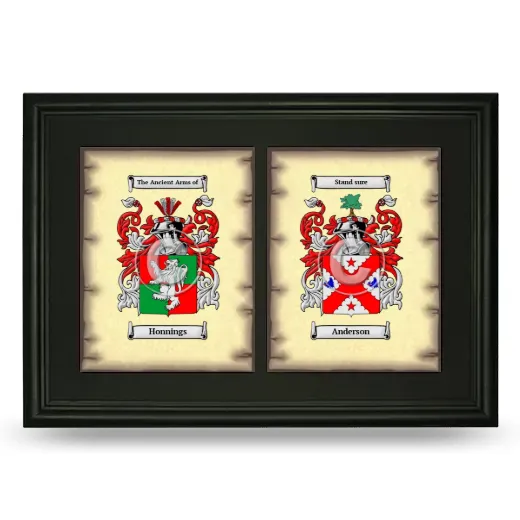 Double Coat of Arms Framed - Black