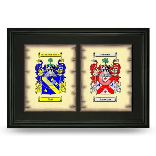 Double Coat of Arms Framed - Black
