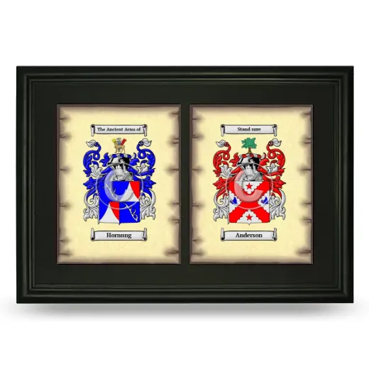 Double Coat of Arms Framed - Black