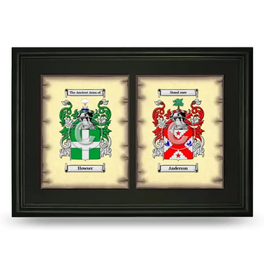 Double Coat of Arms Framed - Black
