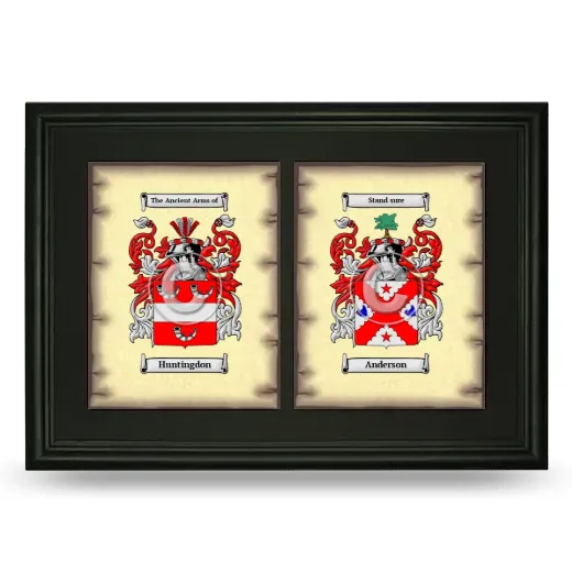 Double Coat of Arms Framed - Black