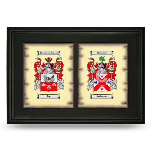 Double Coat of Arms Framed - Black