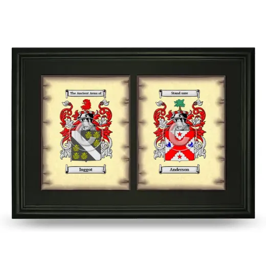 Double Coat of Arms Framed - Black