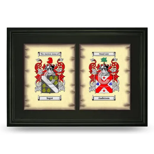 Double Coat of Arms Framed - Black