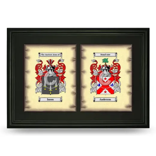 Double Coat of Arms Framed - Black