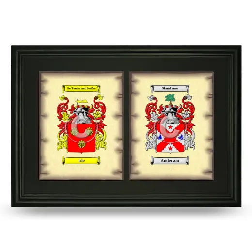 Double Coat of Arms Framed - Black
