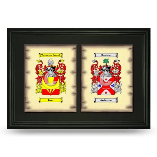 Double Coat of Arms Framed - Black