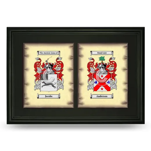 Double Coat of Arms Framed - Black