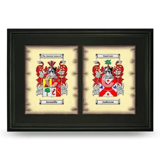 Double Coat of Arms Framed - Black